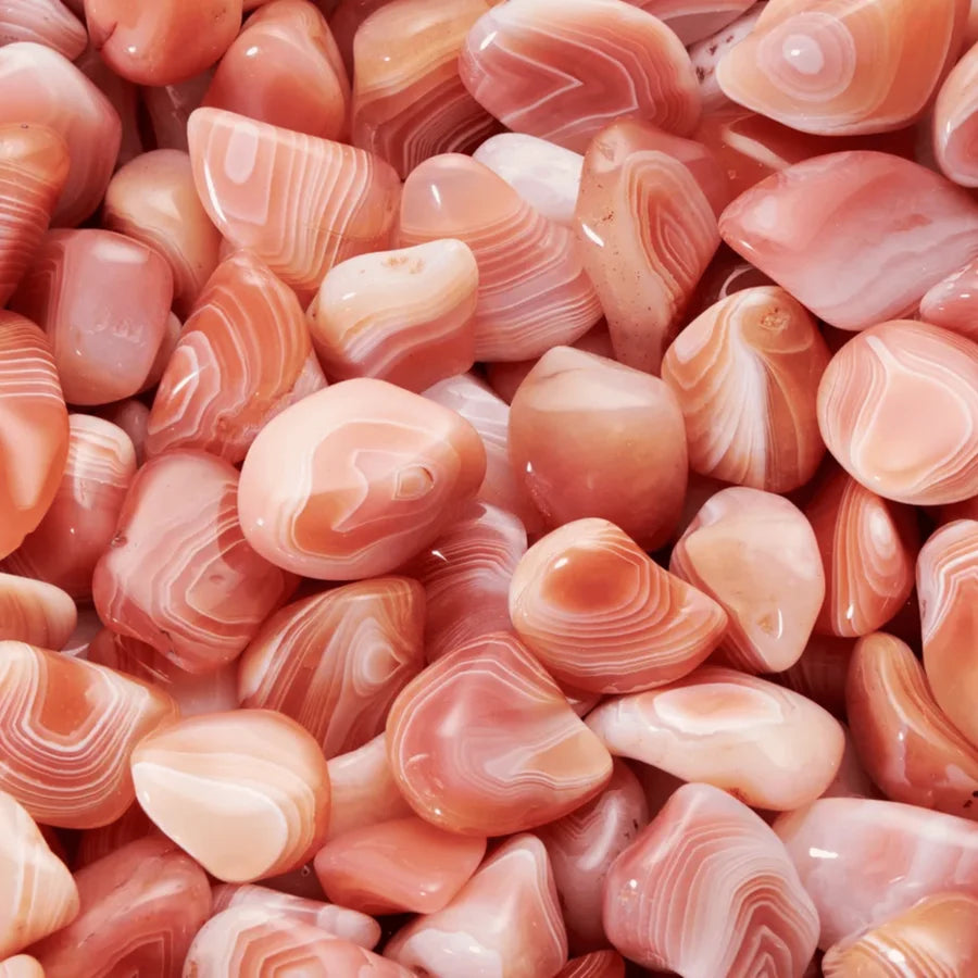 Agate Abricot Pierre Roulée